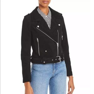 Blank NYC black suede jacket moto Large NWT